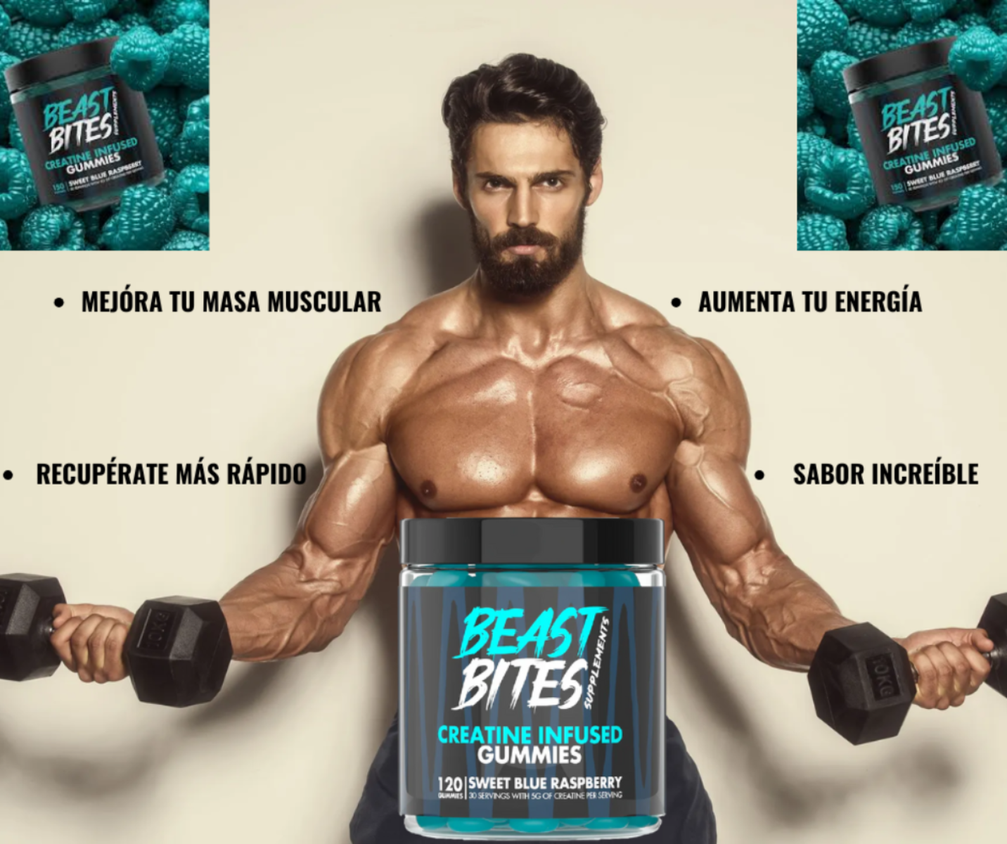 Beast Bites Gomitas de Creatina 150un.