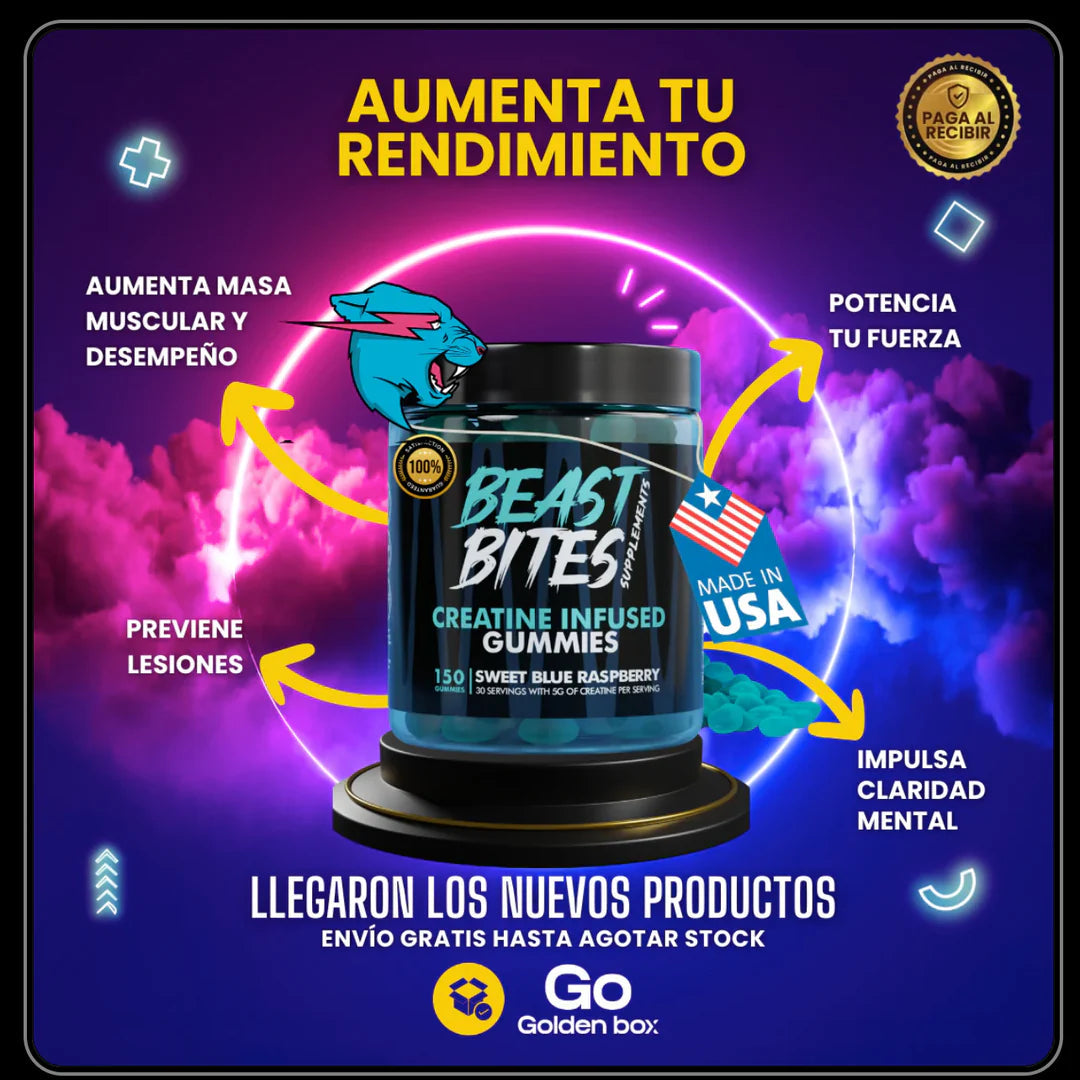 Beast Bites Gomitas de Creatina 150un.