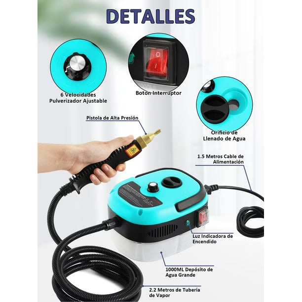 Limpiador A Vapor Presion 2500w Portatil