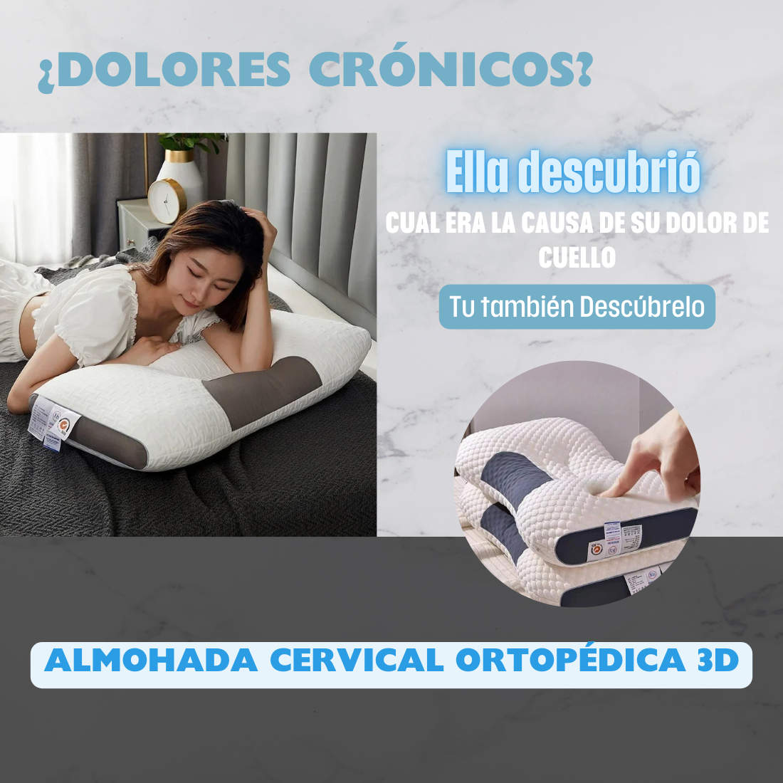 ALMOHADA CERVICAL ANTI DOLOR