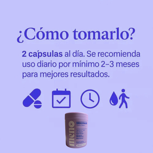 MENO™ Probióticos,Para Sintomas de Menopausia 60 Capsulas!