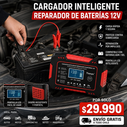 CARGADOR DE BATERIAS PARA AUTO
