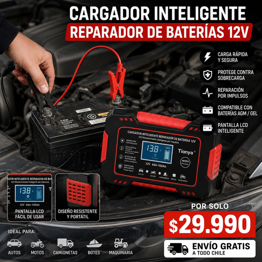 CARGADOR DE BATERIAS PARA AUTO