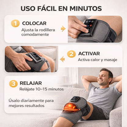 🔥 ThermoFlex Pro™ - Masajeador Inteligente para Rodilla+ Calefacción